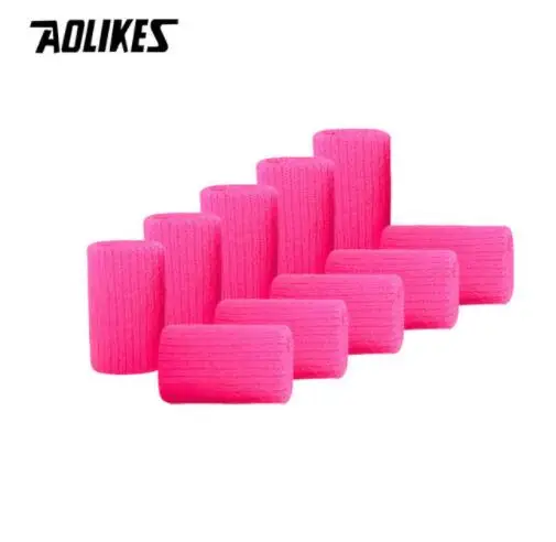 HB018-Rose AOLIKES 10 шт./лот эластичные напальчники баскетбольная Защитная фиксатор большого пальца - Цвет: HB018-Rose
