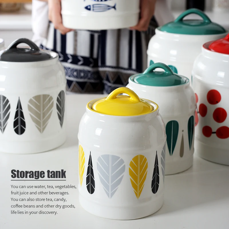 Новая бытовая кухонная керамическая большая герметичная банка злаковые закуски