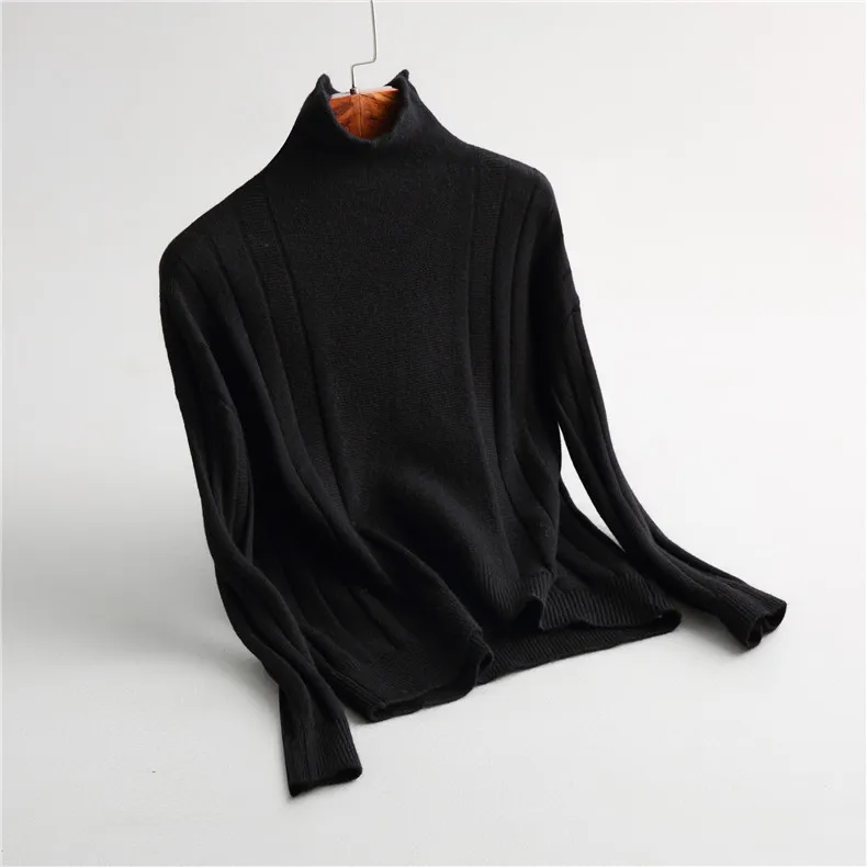 2018 Women Sweater And Pullovers Turtleneck White Knitting Femme Tricot Pull | Женская одежда