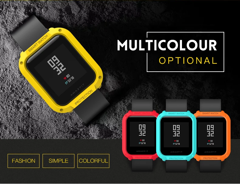Для Amazfit Bip чехлы Смарт-часы протектор для Huami Чехлы Midong PC Оболочка Легкий SIKAI bip lite A1608 аксессуары