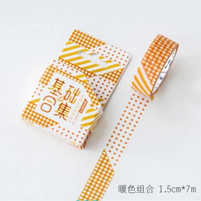 DIY 7 м милый Kawaii Dot Grid декоративный клей васи лента для украшения дома Скрапбукинг дневник - Цвет: Origin box