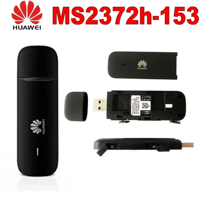 Unlocked Huawei MS2372 Stick MS2372h-153 with 2 pcs Antenna 150Mbps 4G LTE USB dongle datacard With Sim Card Slot 4G Modem