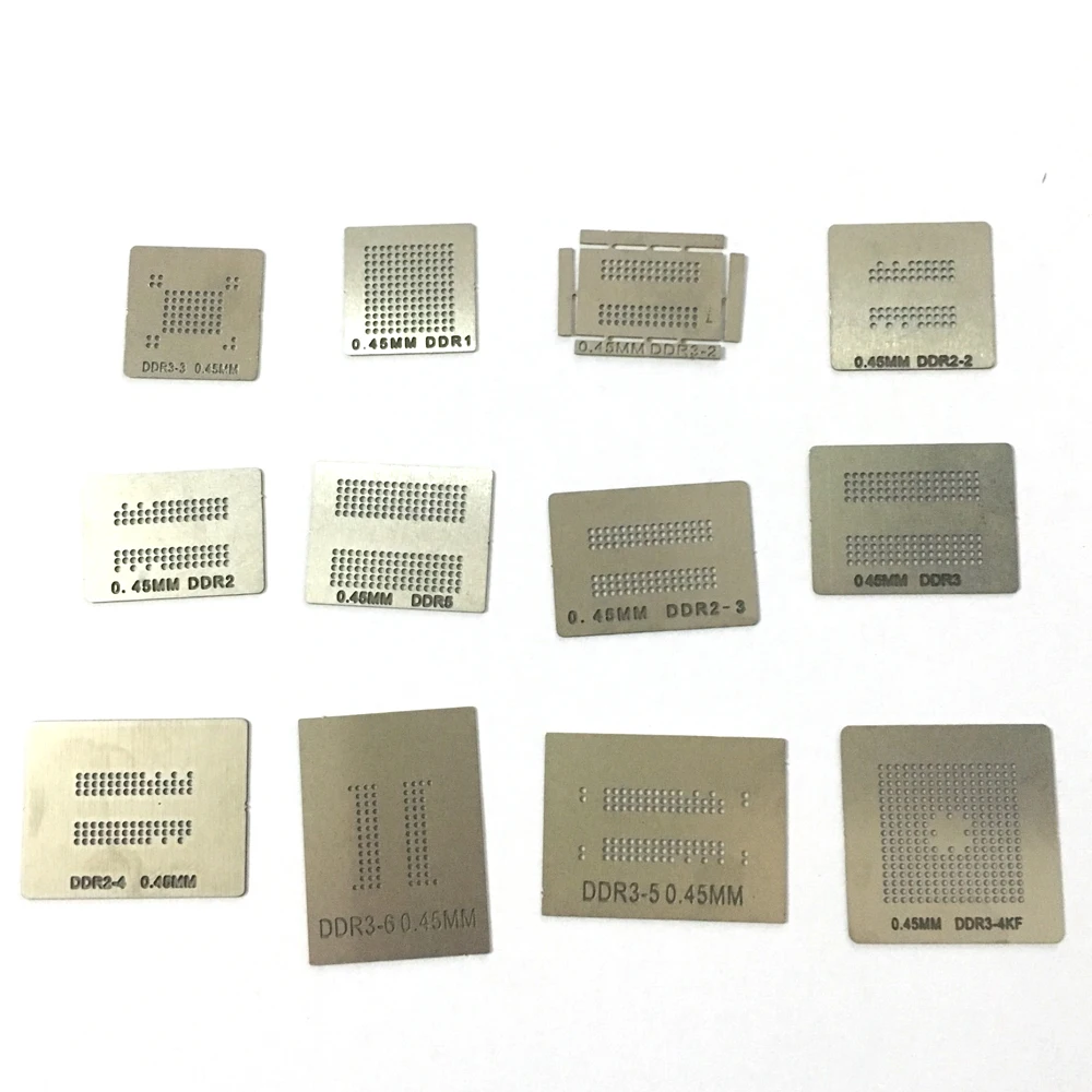 12 шт./лот полный комплект трафарета для реболлинга BGA выделенный DDR DDR2 2 3 DDR3 DDR5|kit