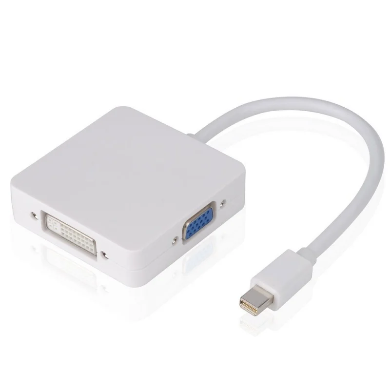 AABB Mini Display Port Thunderbolt HDMI/DVI/VGA 3 в 1 Mac Pro адаптер для преобразования кабеля Apple MacBook