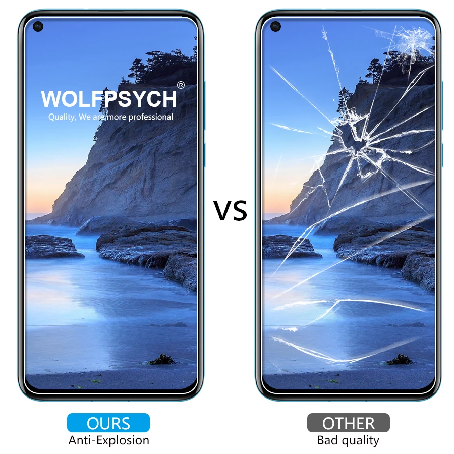 WOLFPSYCH 2Pcs/lot Tempered Glass for Huawei Nova 4 9H 2.5D Screen Protector nova Protective Film | Мобильные телефоны и