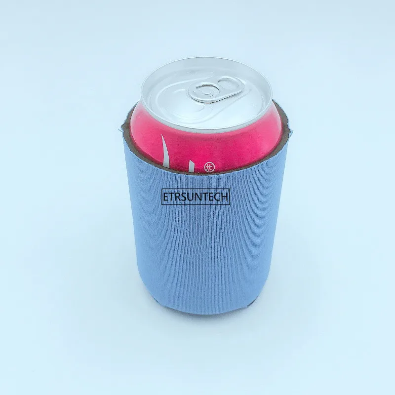 light blue 12 шт смешанные цвета неопреновый держатель пивная банка, бутылка кулер для пикника Сумки для вина пищевые банки Свадебные школьные Вечерние - Цвет: light blue