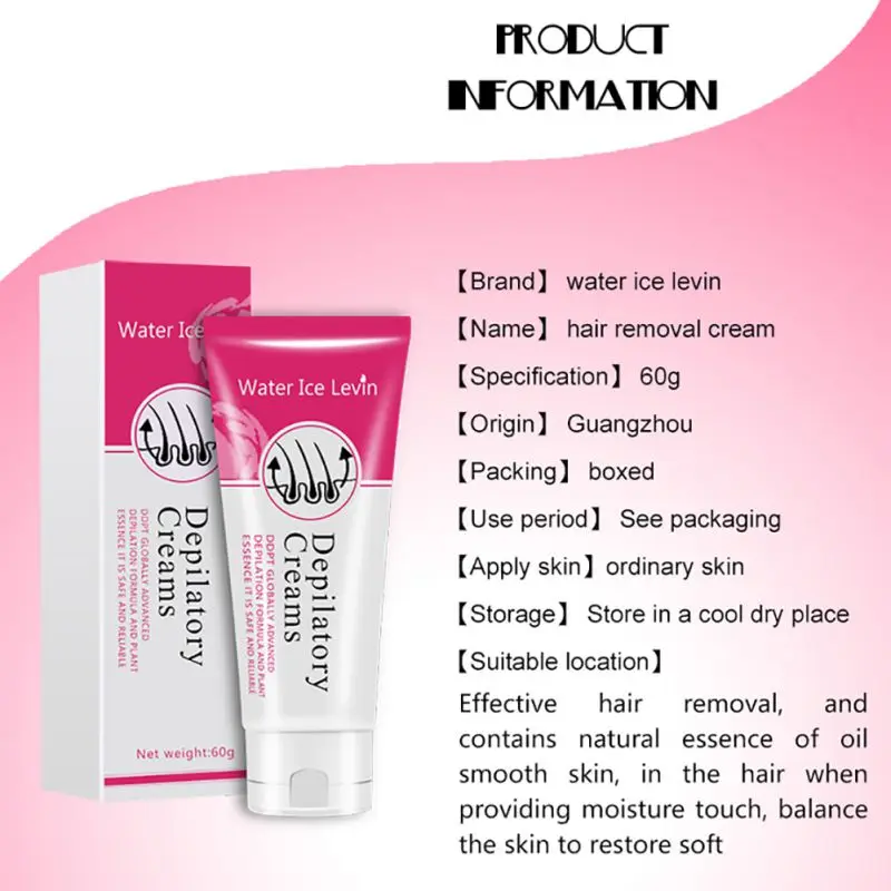 

60g New Safety Painless Depilatory Cream Legs Hair Removal Cream for Men Women Armpit Legs Hair Remove