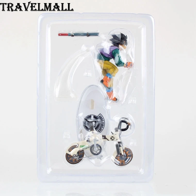 TraVelMall New in Box Anime Son Goku Gokou Bicycle Ver. 18cm PVC Action Figure Toy Doll for Dragon Ball DragonBall Z kids gift | Игрушки и