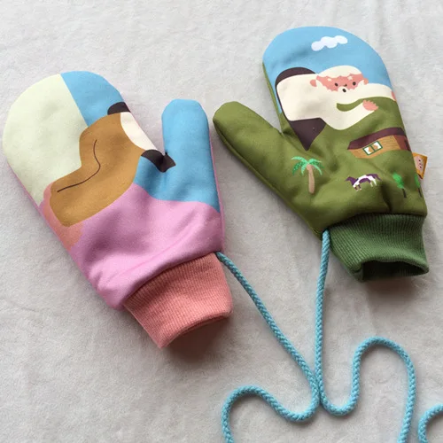 Новейшие зимние теплые женские варежки из плотного бархата перчатки в стиле