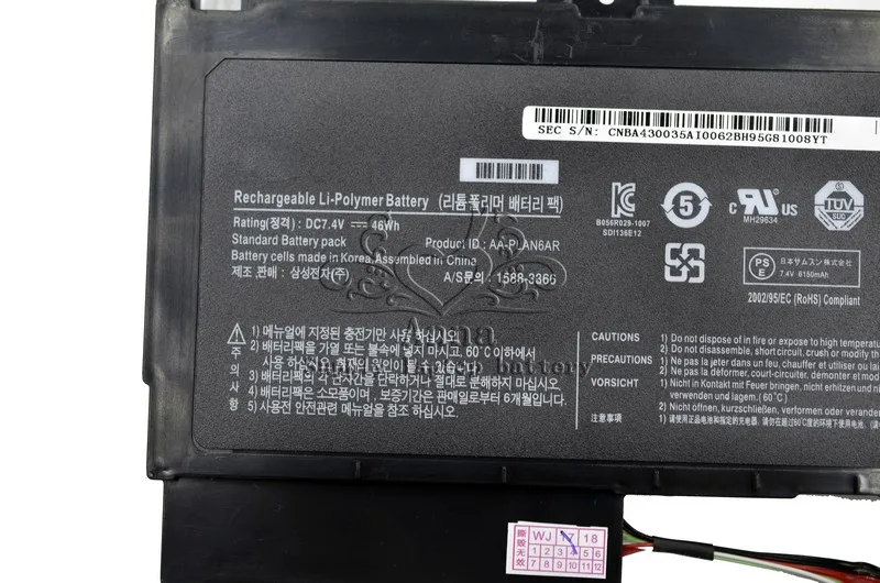 Оригинальный аккумулятор JIGU для ноутбука SAMSUNG 900X1 900X1B A01 900X1BA01 900X3 серия 900X3AA01 с