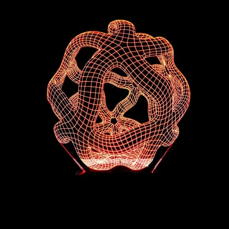 Абстрактная светодиодсветодиодный лампа мульти цветной акриловый светильник 3D