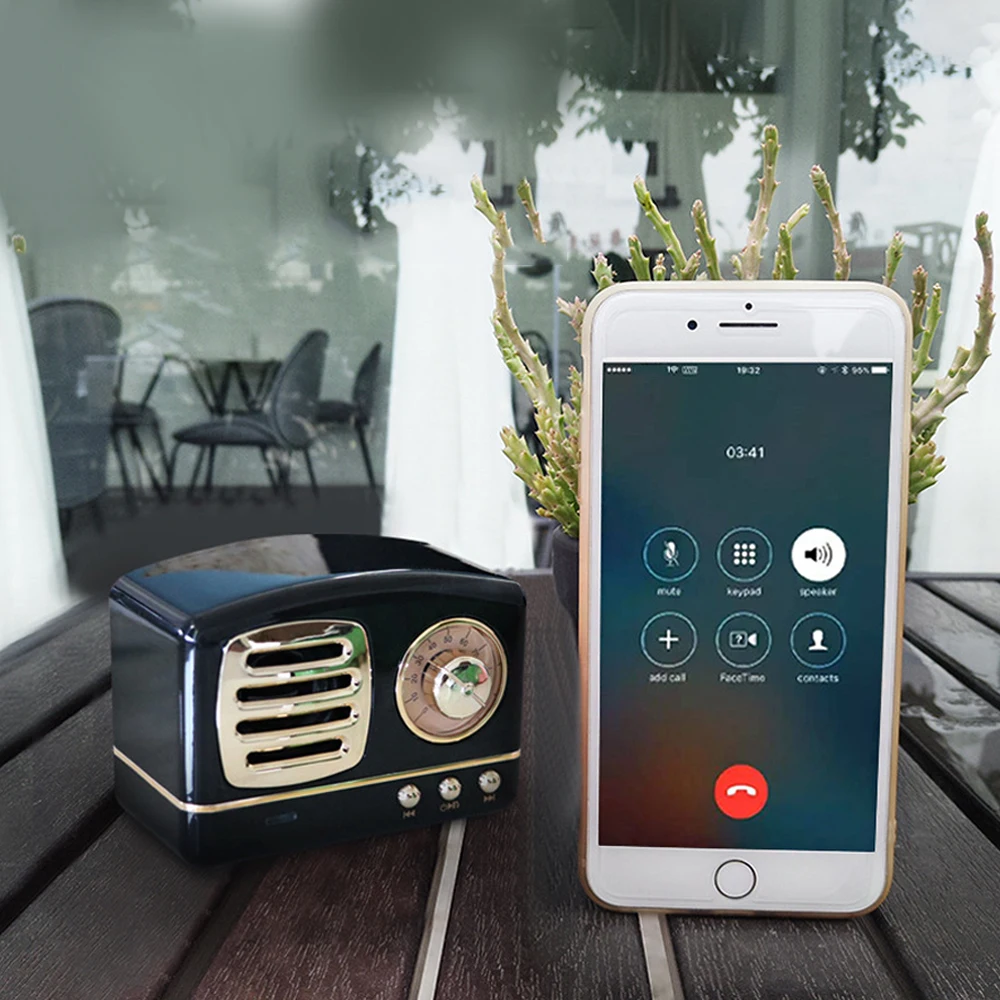 Мини Bluetooth динамик ретро портативный беспроводной bluetooth колонка USB/TF карта