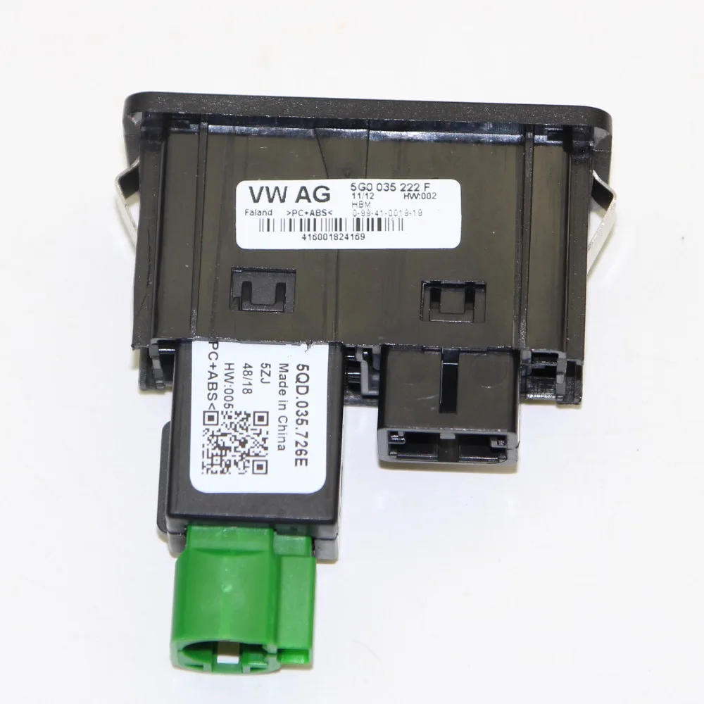 1 комплект, автомобильный AUX и USB переключатель, переходник, Жгут кабеля, косичка для гольфа 7 5G0 035 222 E 5Q0 035 726 E 5G0035222E 5Q0035726E