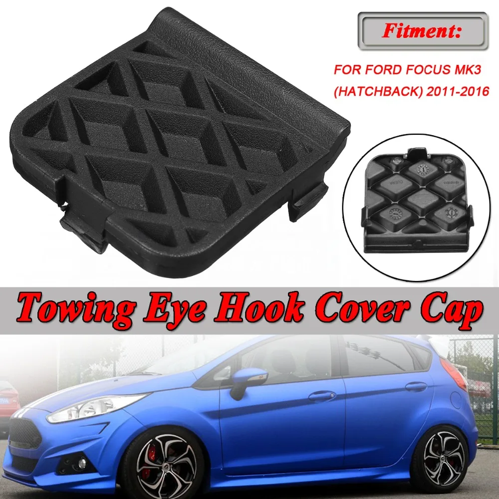 Автомобильный задний бампер Буксировочный Крюк Крышка для Ford для Focus MK3 хэтчбек 2011- черный пластиковый BM51-A17K922-AB