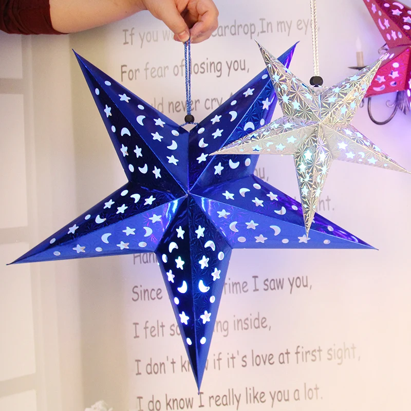2017 new fashion Pentagram ornaments Christmas scene layout props shop opening wedding decoration Free Shipping | Дом и сад