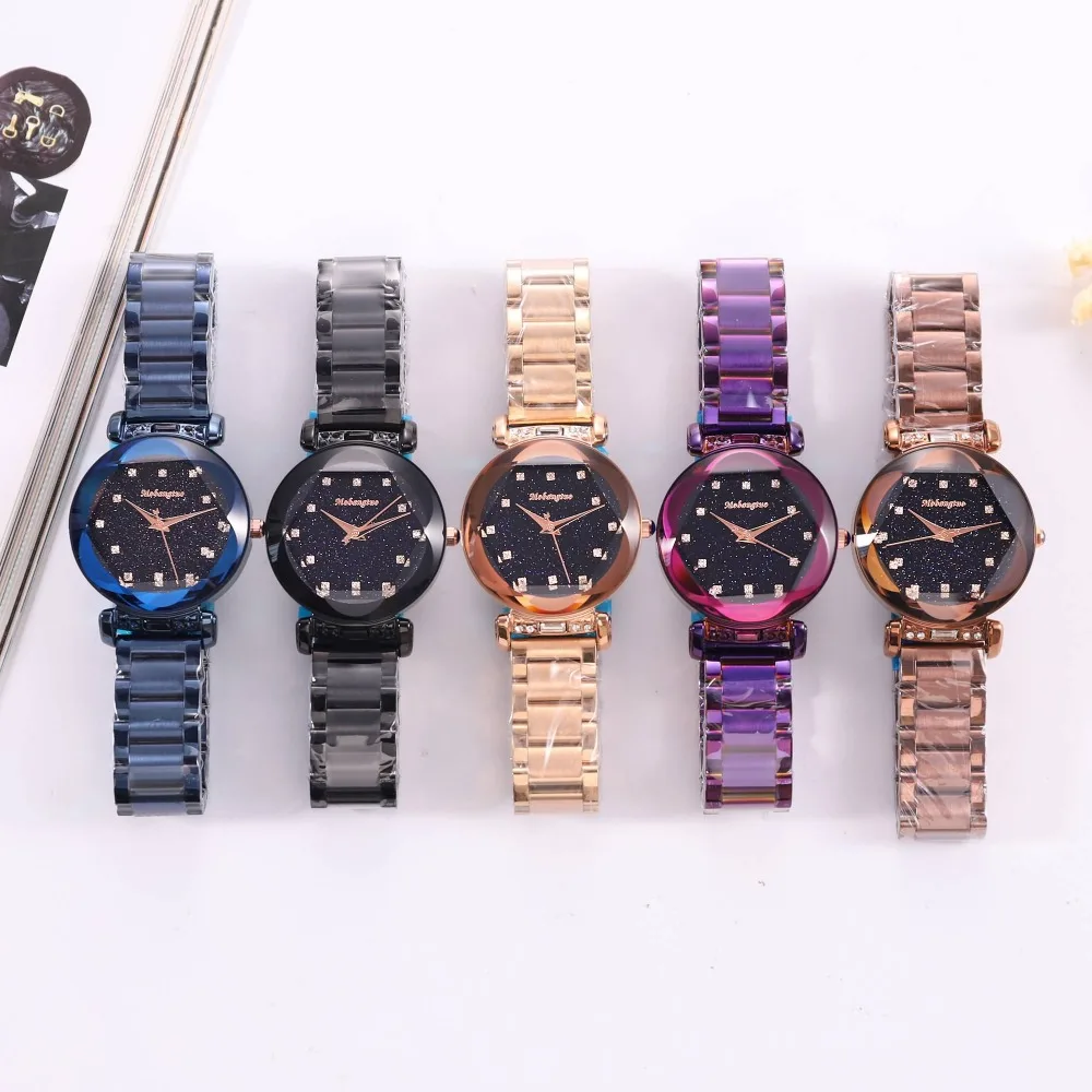 

2018 Fashion New Top Brand Luxury Women Watches Quartz Waterproof Starry Sky Watch Rose Gold Wrist Watch For Women relojes mujer