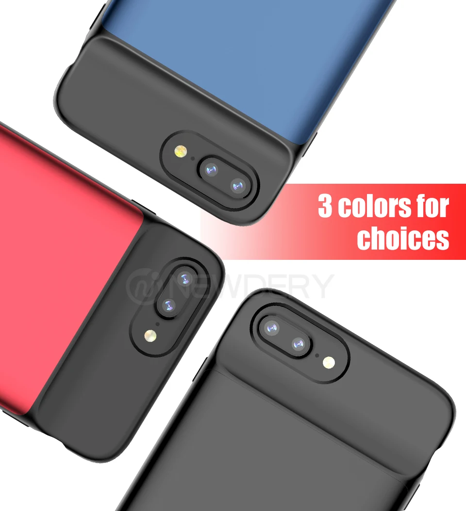 NEWDERY тонкая батарея чехол для iphone 6 6s 7 8 3200 mAh мягкий TPU Дизайн питания чехол для iphone 6 plus 6s plus 7 plus 8 plus 5000 mah