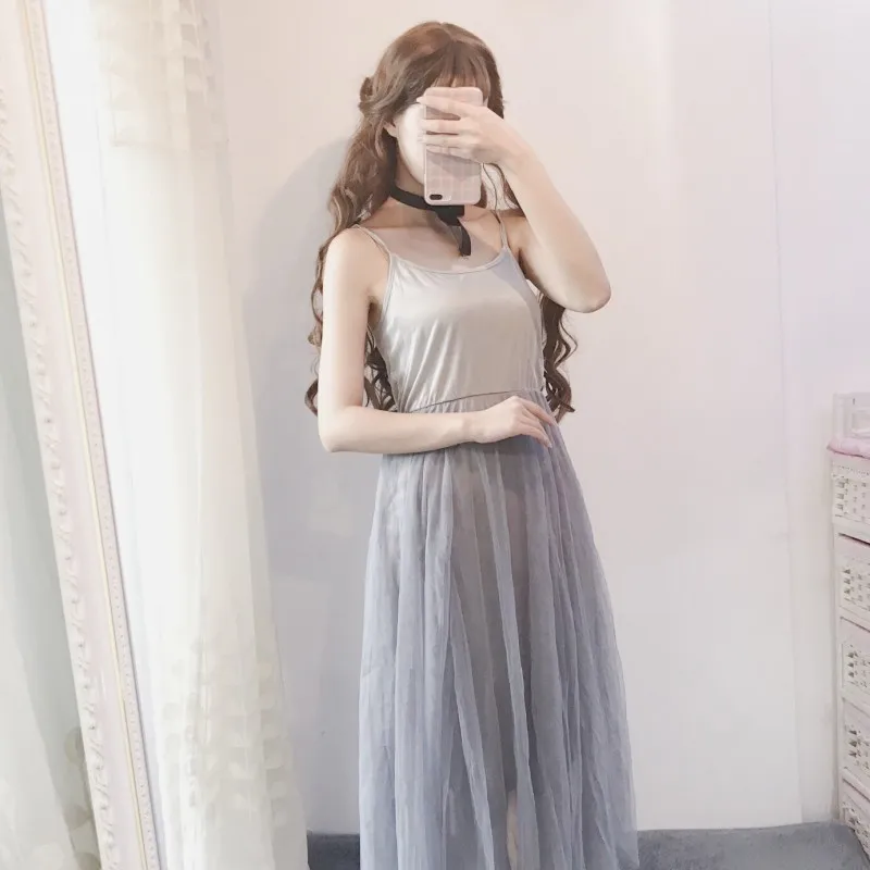 Женское Плиссированное Платье Элегантное Длинное кружевное платье черного