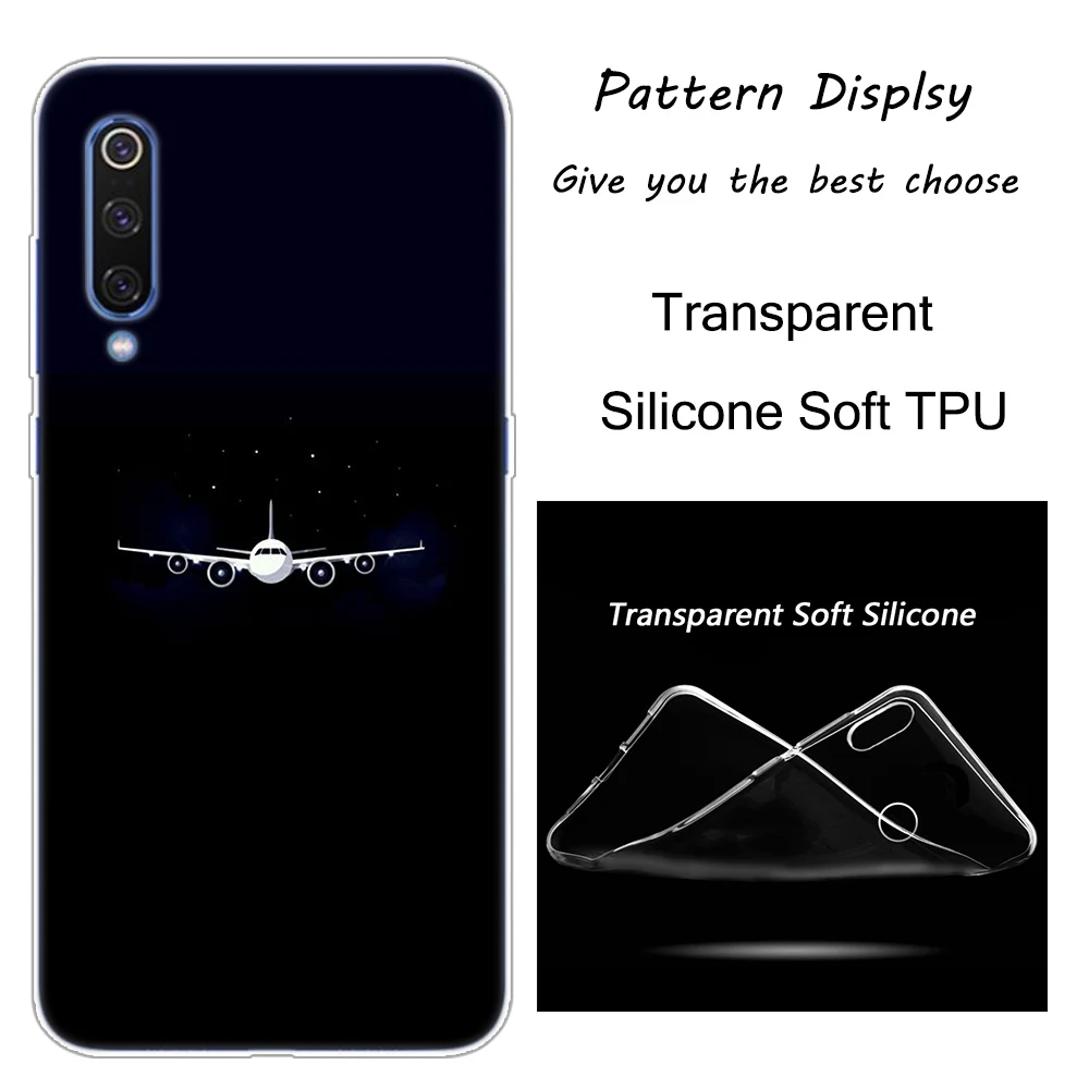 010 Самолет fly узорчатый чехол для Xiaomi Pocophone F1 9T 9 9SE 8 A2 Lite A1 A2 Mix3 Redmi K20 7A Note 4 4X5 6 7 Pro S2 - Цвет: 010
