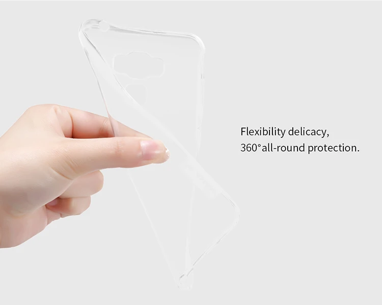 Чехол для Asus Zenfone 3 Max ZC553KL оригинальный прозрачный мягкий силиконовый чехол Nillkin