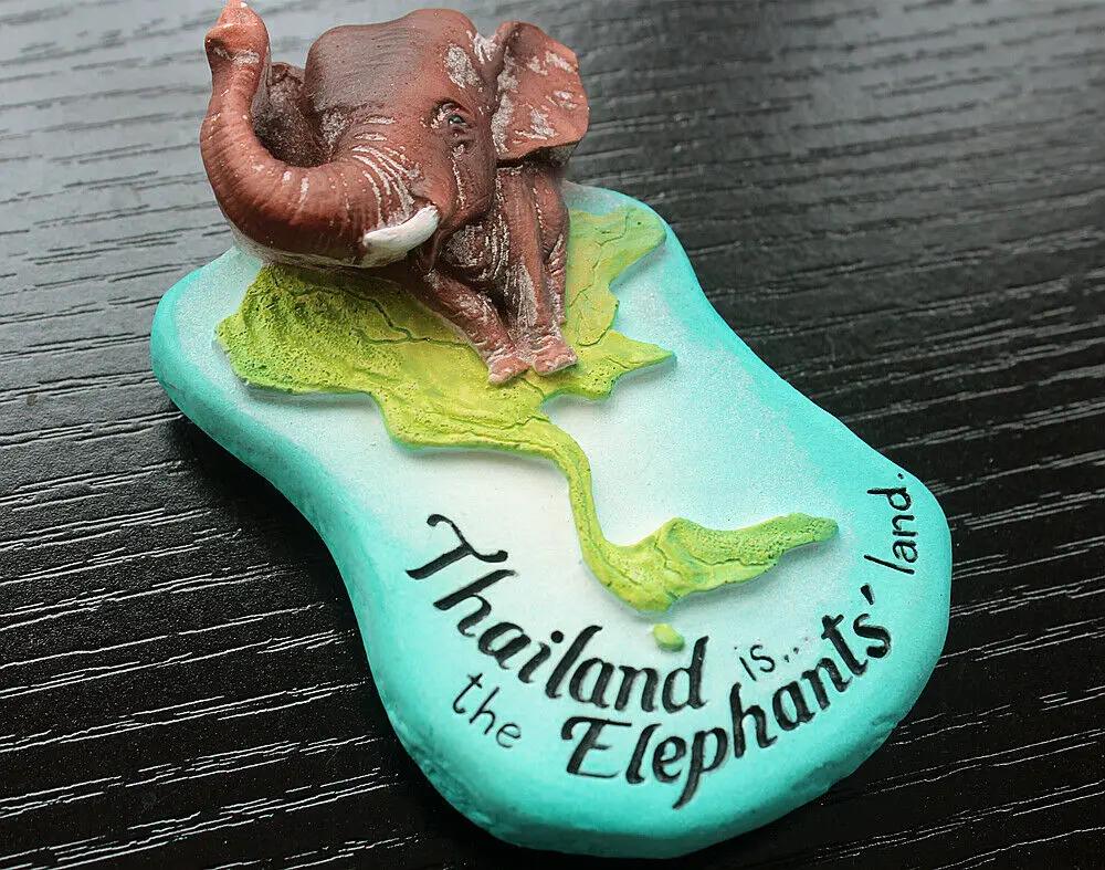 В слонов земли Таиланд туристические поездки сувенир 3D каучуковый холодильник