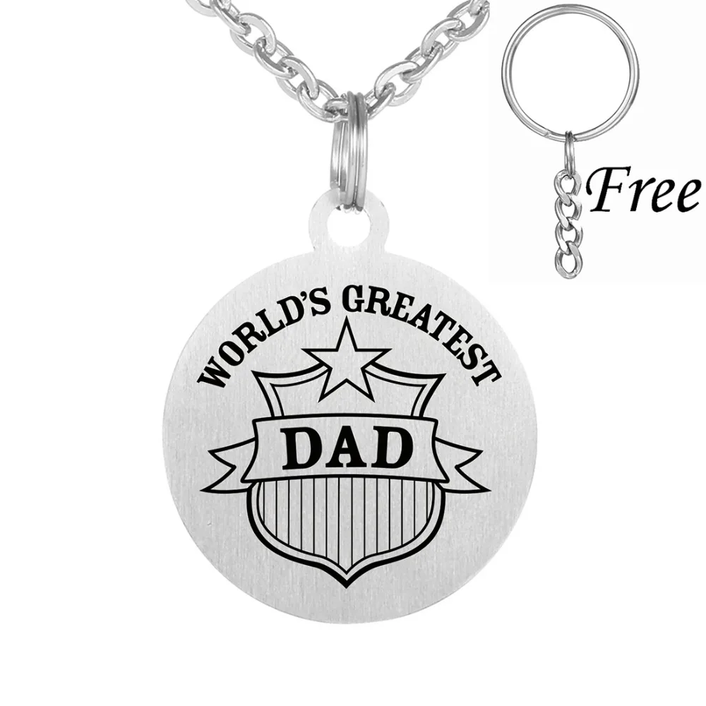Ювелирные изделия из нержавеющей стали для отца брелок Лучший в мире папа кулон