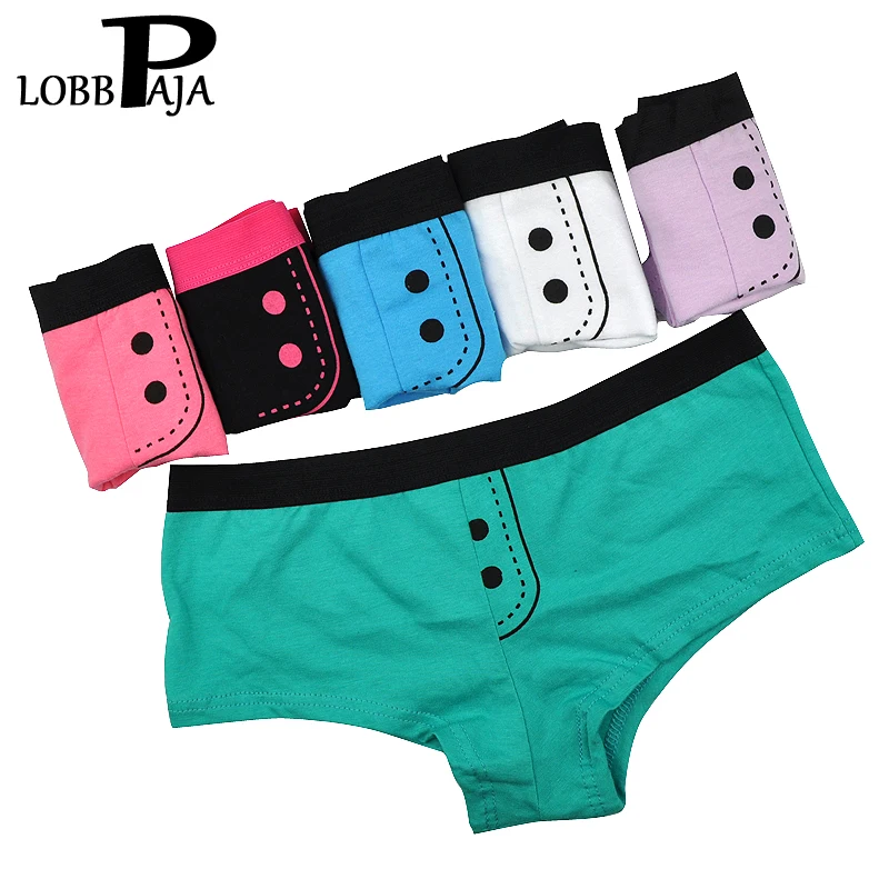 6 шт./партия женские хлопковые трусы боксеры с принтом|boyshorts for women|women underwear pantiesbrand