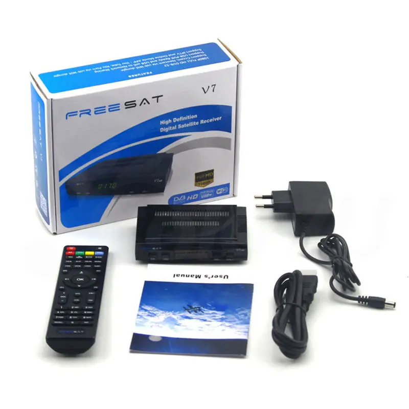 Цифровой Спутниковые антенны freesat V7 HD DVB-S/S2 FTA Декодер каналов кабельного