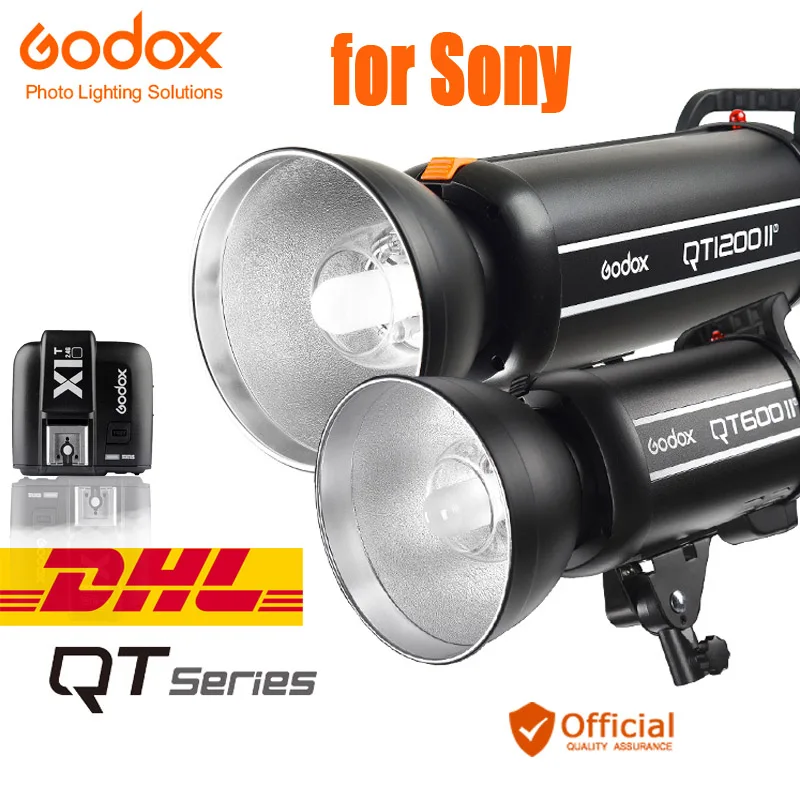 

Godox QT Series 2.4G Wireless X system GN65 High Speed Sync 1/8000s Studio Flash Light for Sony a7R II a7S II a9 a7 II Camera