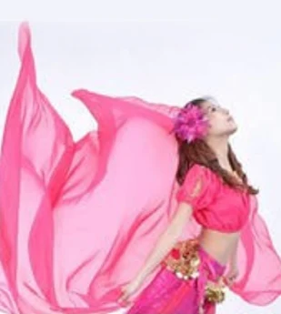2018 Hot Popular Belly Dance Chiffon Big Veil Shawl Scarf Gold Trim for Women on Sale 240*120 cm | Тематическая одежда и