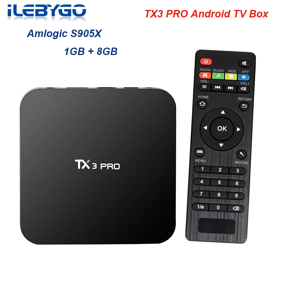 ILebygo TX3 PRO Android 7 1 ТВ Box Amlogic S905X quad core Smart BOX 4 K Wifi Media плеер GB/8 GB