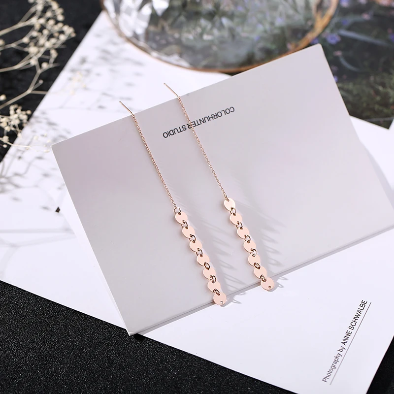 Серьги-гвоздики с блестками YUN RUO круглые серьги-гвоздики кисточкой розового