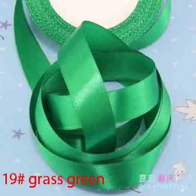 19 grass green 25 ярдов/партия, 2 см, корсажная лента, атласная, для шитья, для рукоделия, ленты, сделай сам, для свадьбы, машины, узел, украшение невесты - Цвет: 19 grass green