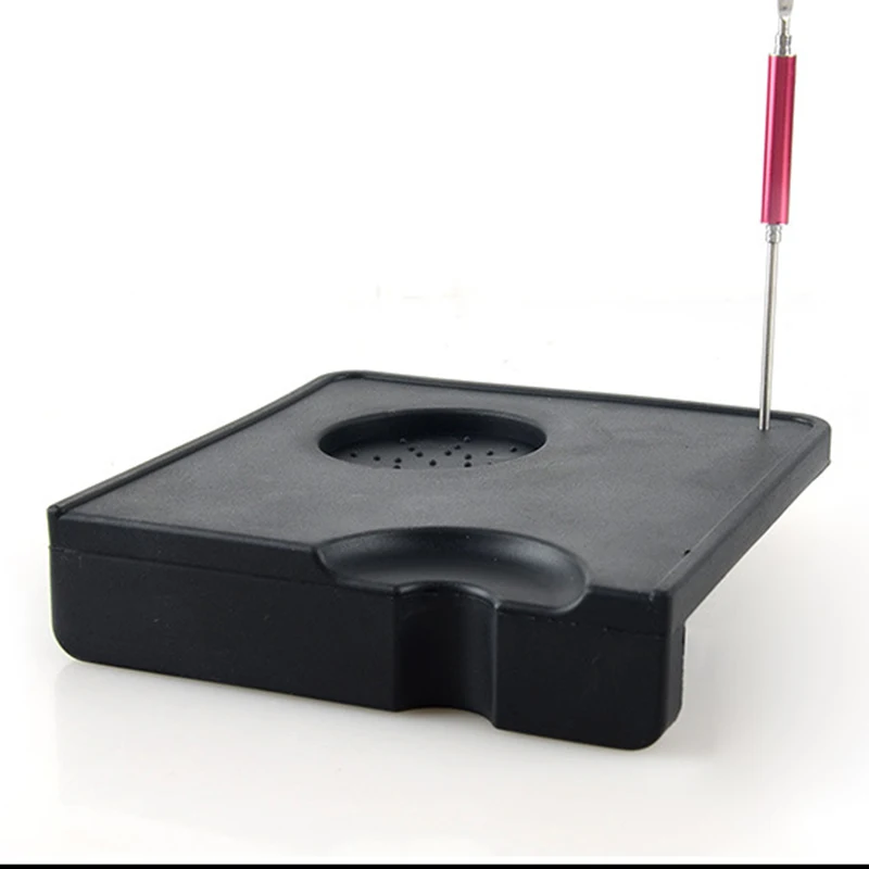 1* Coffee Tamper Pad Thicken Anti-slip Silicone Corner Powder Tamping Mat 15.8*15.8*3.9cm Compact Size | Дом и сад