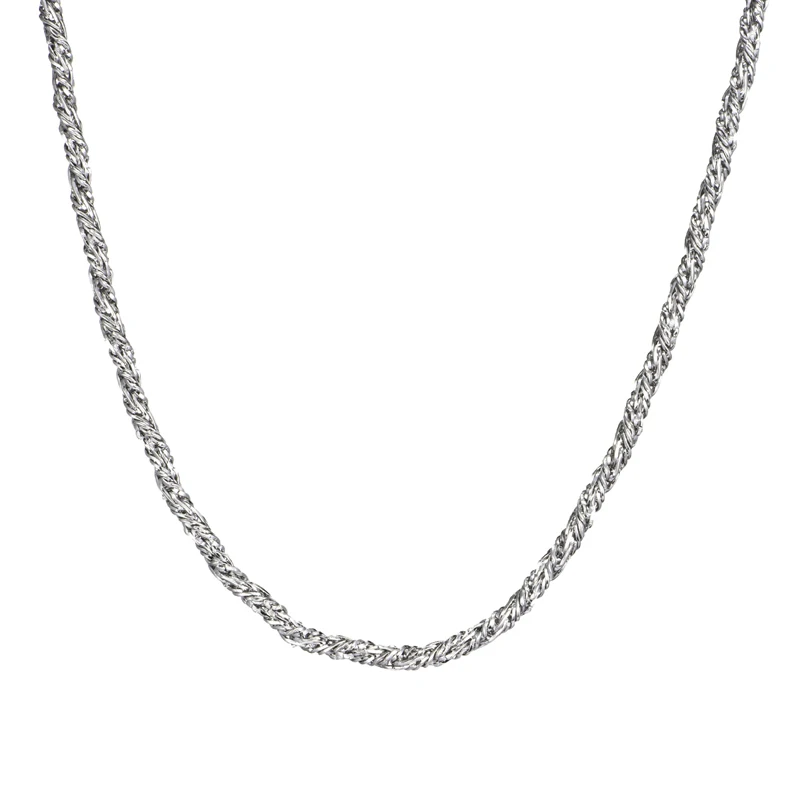 Хип-хоп ширина 4 5 мм нержавеющая сталь Золотая веревочная цепочка ожерелье 316L