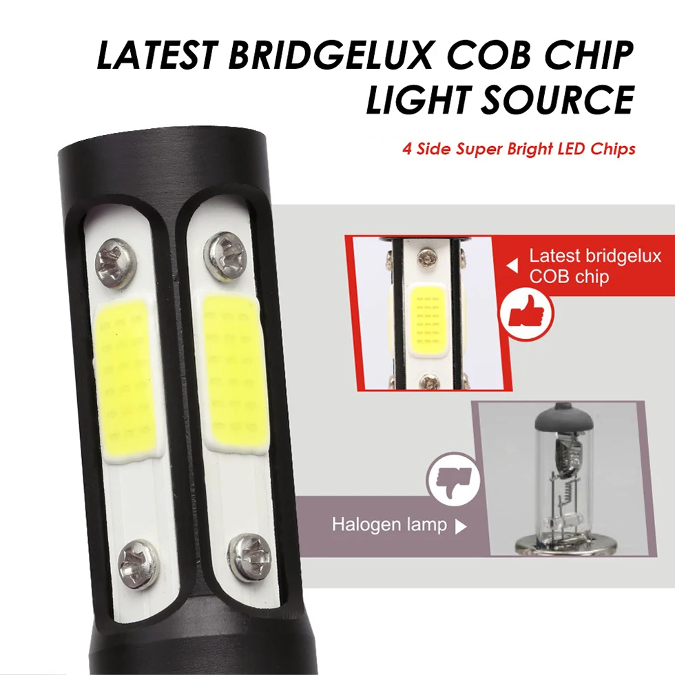 X7 4 стороны COB 100W 10000LM Автомобильный светодиодный фары для H4 H7 H11 H13 9004 9005 9006 5202 чипы авто светодиодный лампы 12v 6500 к налобный фонарь красный