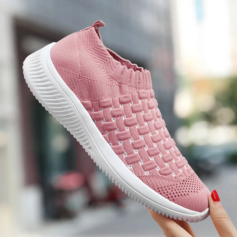 Fashion Casual Shoes Woman Comfortable Breathable Mesh Soft Sole Female Platform Sneakers Women Chaussure Femme Basket 42 | Обувь