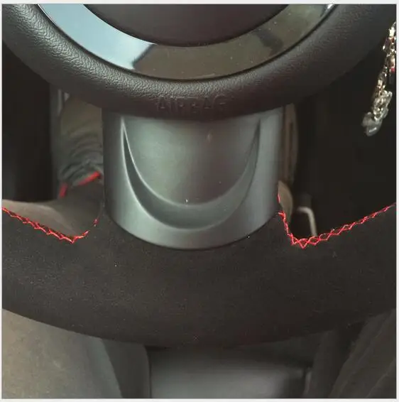 Черные сапоги из натуральной кожи ручной работы рулевого колеса автомобиля