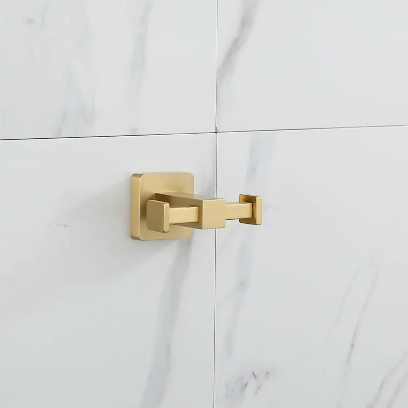

Towel Rack Holder Solid Brass Golden Bathroom Accessories Set Toilet Brush Wall Toilet Paper Holder Robe Hook