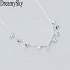 DreamySky 100% Настоящее чистое серебро цвет циркония Ожерелья для женщин ожерелье