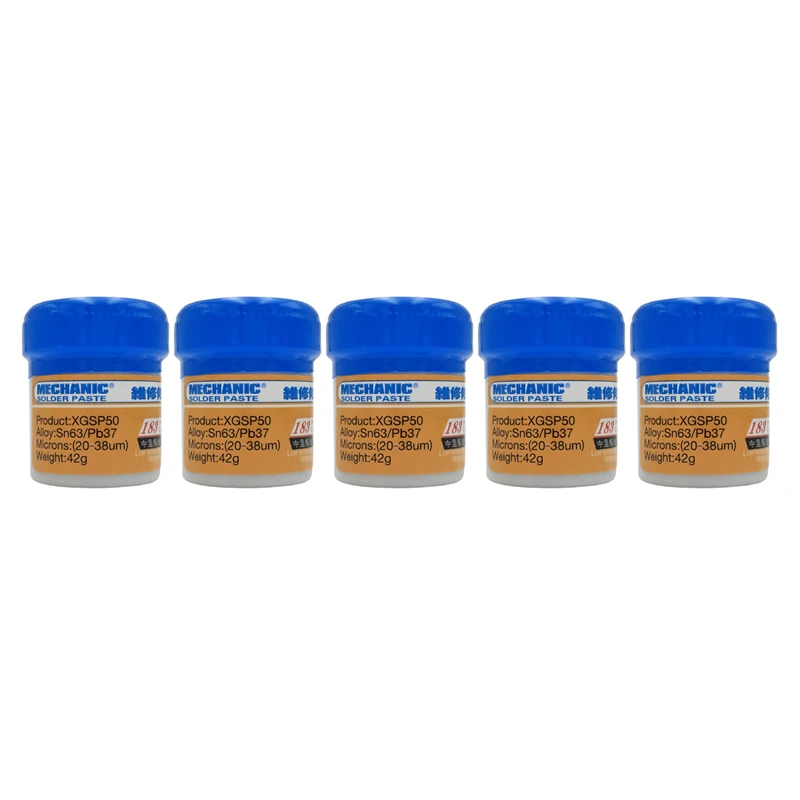 

MECHANIC 5pcs/lot Solder Paste XGSP50 SMD SMT For 936 852D++ Soldering Iron Station Flux Sn63/Pb67 Repair Tool