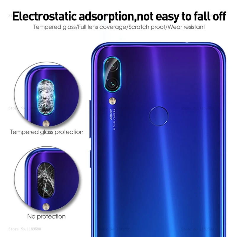 2-в-1 Защитное стекло для камеры Redmi Note 7 закаленное Xiaomi защитная пленка экрана redmi |