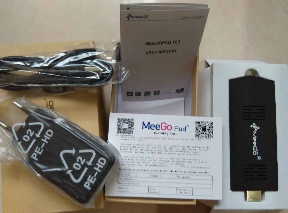 Meegopad T02 02 unbutu и Win10 Mini PC ТВ Stick Intel Atom Z3735F 4 ядра 2G RAM 32G ROM HDMI Box игрока Компьютер палка |