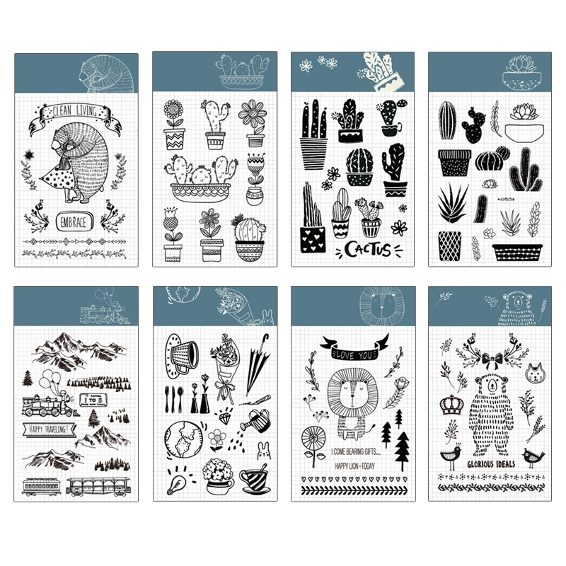 Милые Животные медведь марки для скрапбукинга леса путешествия stmaps