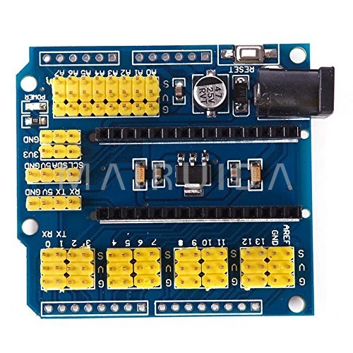 

Плата расширения с желтым контактным удлинительным модулем для arduino uno nano
