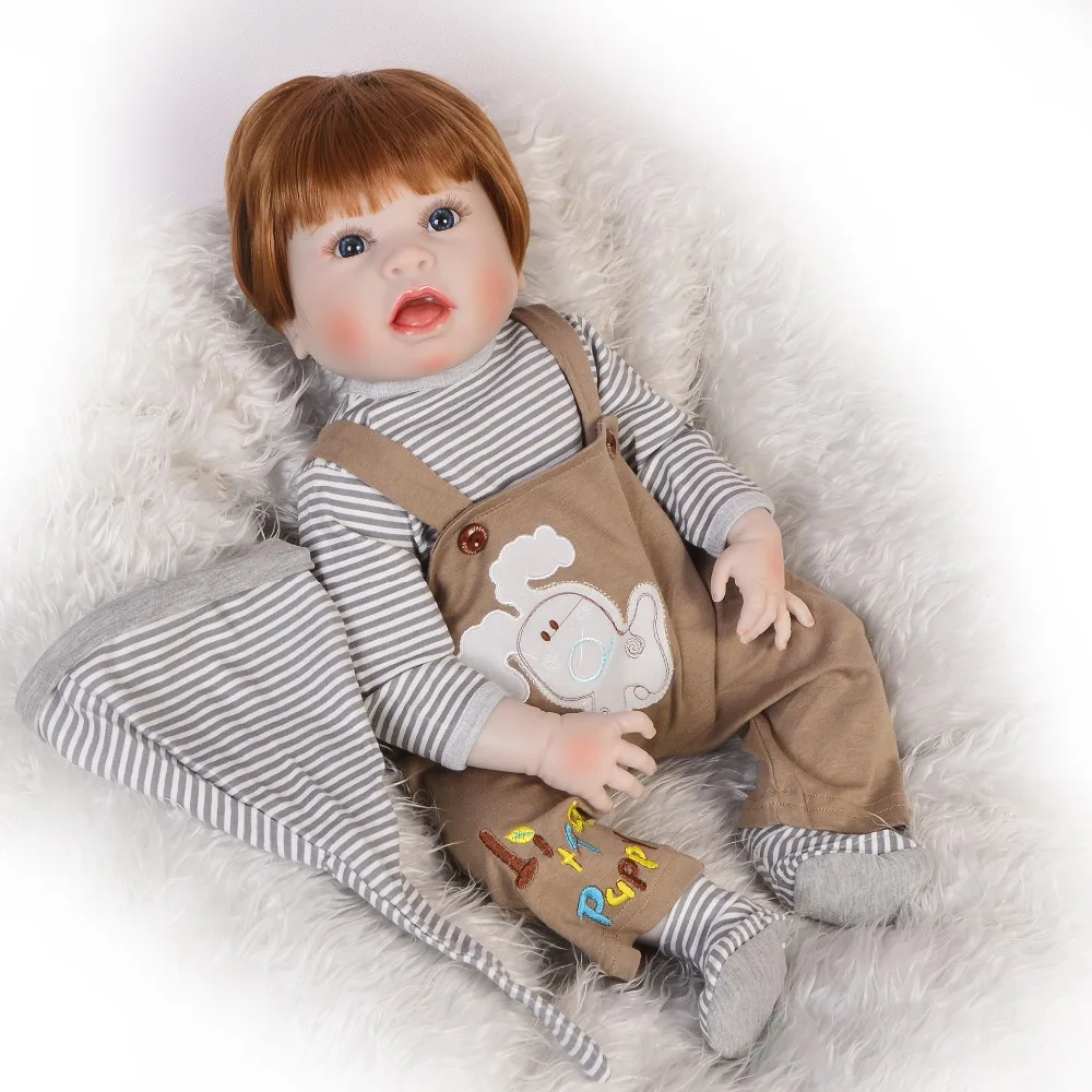 Настоящая кукла реборн Нетоксичная силиконовая Bebe Reborn Boy с 1 шт. подарок пустышка