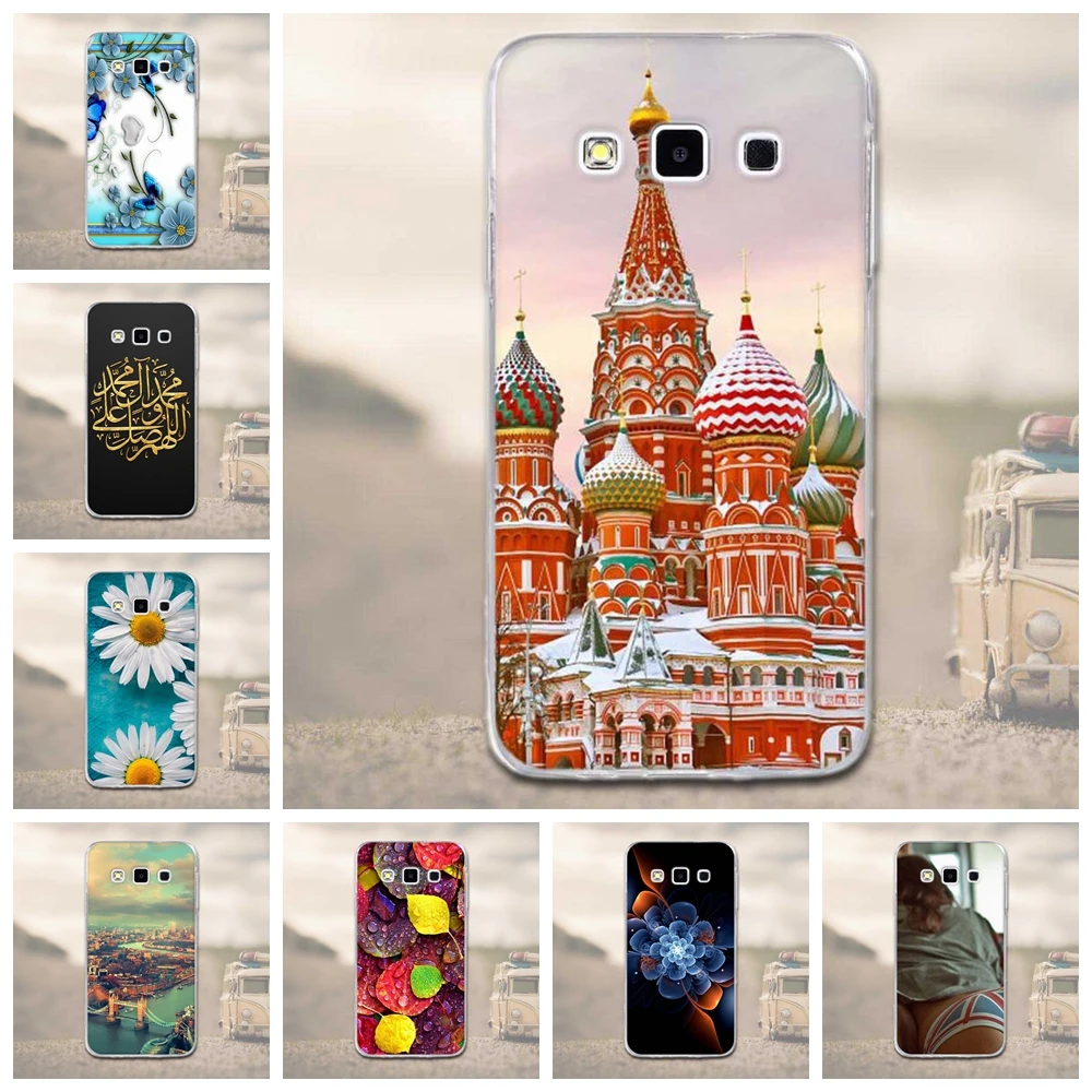 Мягкий чехол из ТПУ для Samsung Galaxy A3 2015 A300 Ультратонкий силиконовый с принтом A3000 4 5