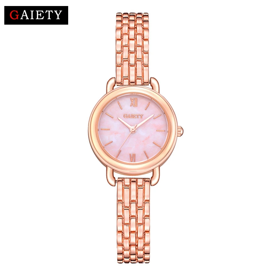 Слоновая кость Gaiety, женские часы, новые женские часы из розового золота и серебра, Женские кварцевые наручные часы с покрытием Feminino reloj mujer kol saati - Цвет: Слоновая кость