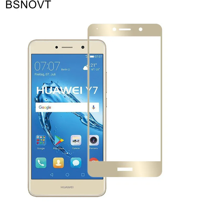 2 шт защита экрана Huawei Y7 Prime 2017 стекло закаленное для Enjoy 7 Plus полное покрытие