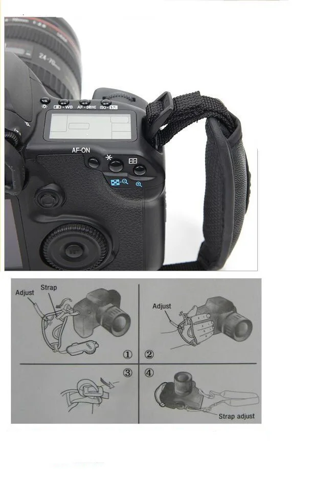 Камера ручной держатель для ремня безопасности для Canon 5D Mark II 650D 550D 70D 60D 6D 7D Nikon D90 D600 D7100 D5200 D3200 D3100 D5100 D7000 для sony
